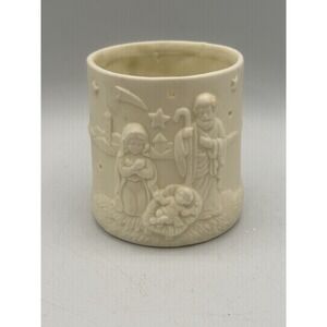 Vintage Summit Collection Nativity Scene Votive Candle Holder 3.25"